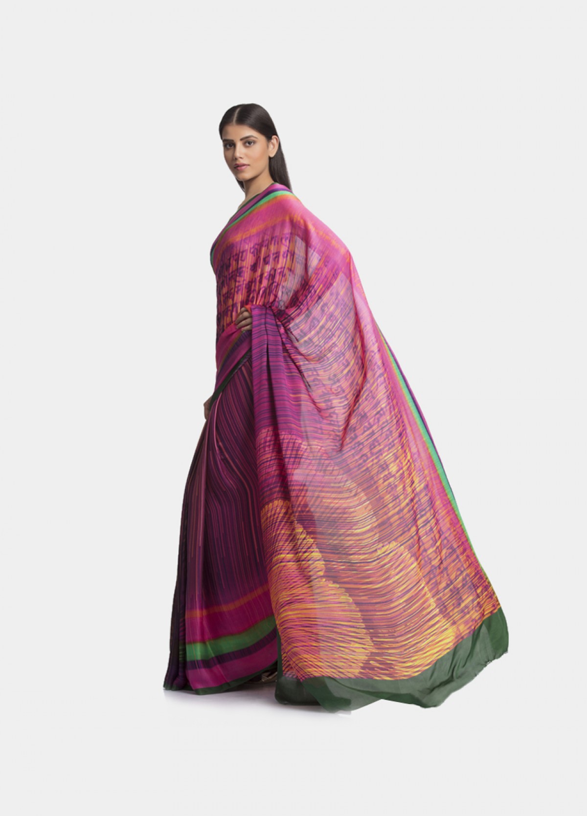 The Rani Georgette Satin Sari