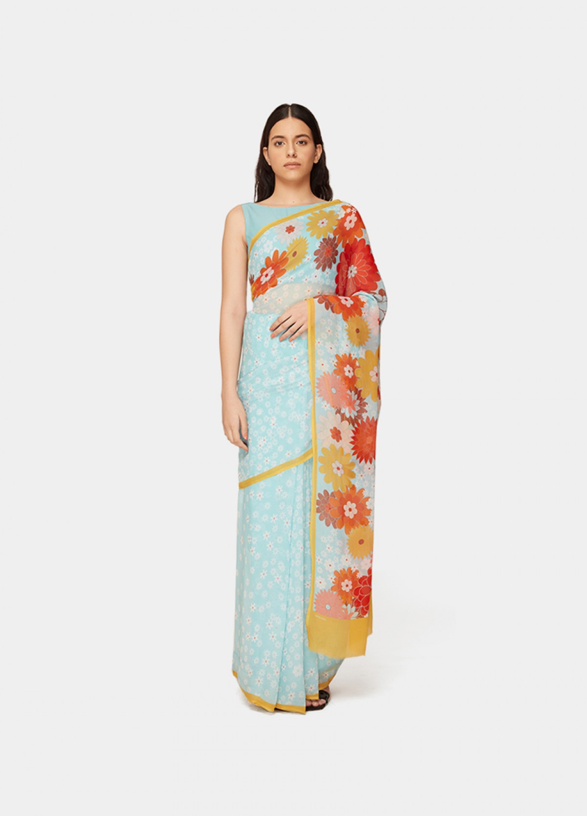 The Valley of Flowers Sari