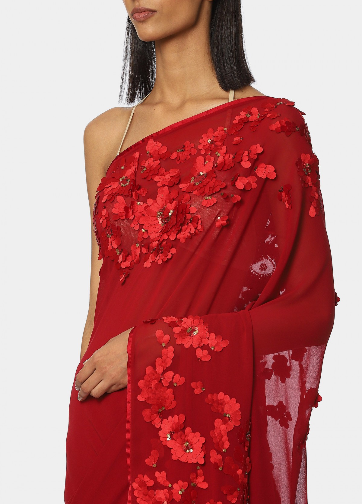 The Embroidered Georgette Moonlight Saree
